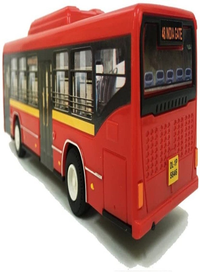 USCATALOG Gift Gallery Low Floor Bus Pull Back Miniature Toy - Red - Image 3